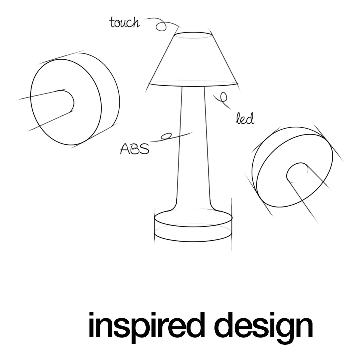 Lampara De Escritorio Lampara De Mesa Touch Led Recargable
