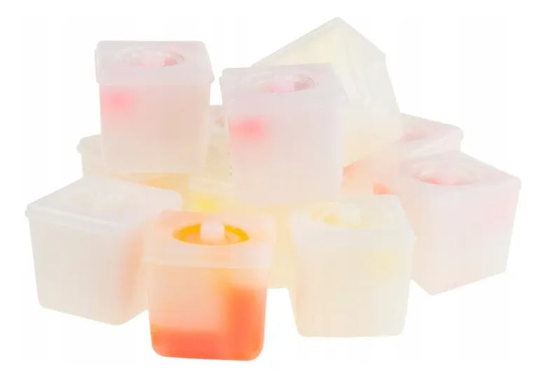 12 Cubos De Hielo Desechables Para Fiesta Hielos Led Fluor