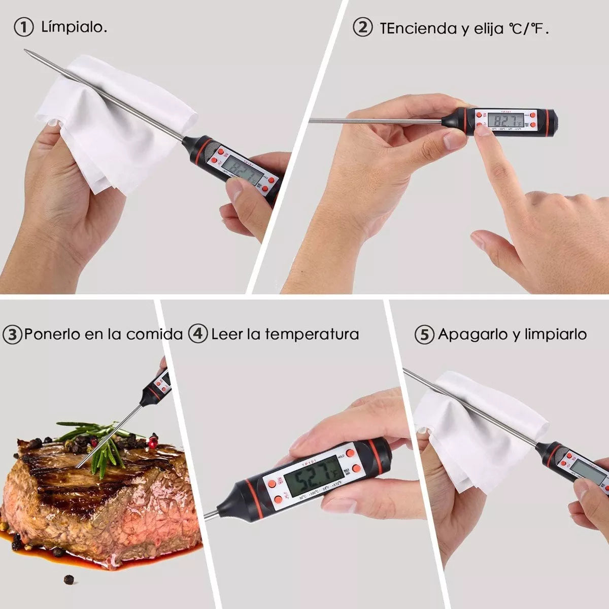 Termometro Horno Termometro De Cocina Digital Carnes Cocina