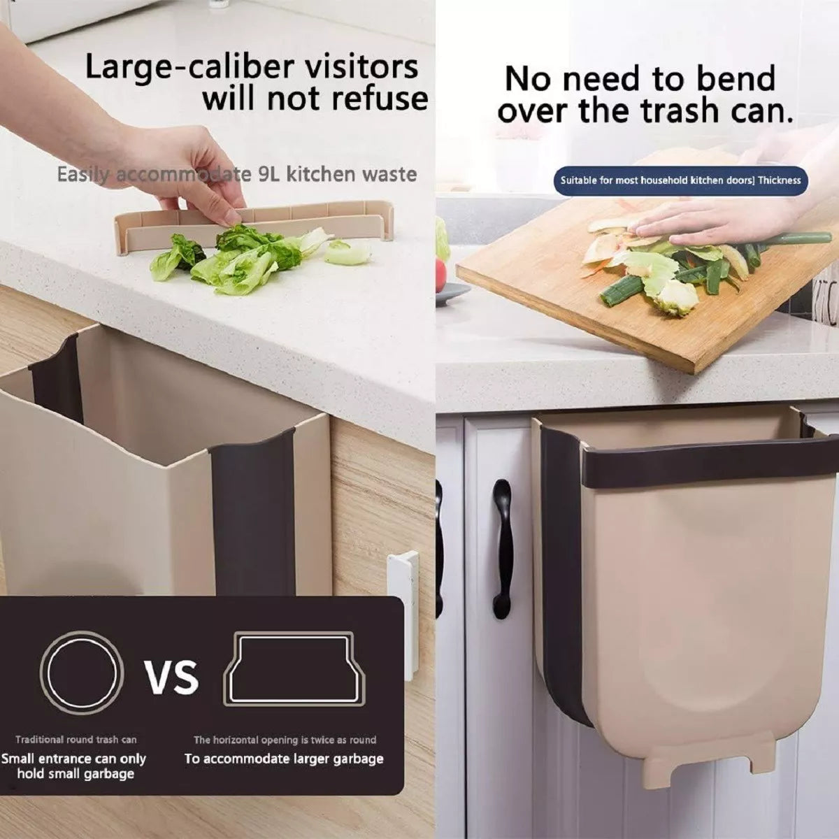 Basurero Plegable Plasticos De Cocina Papelero Basureros