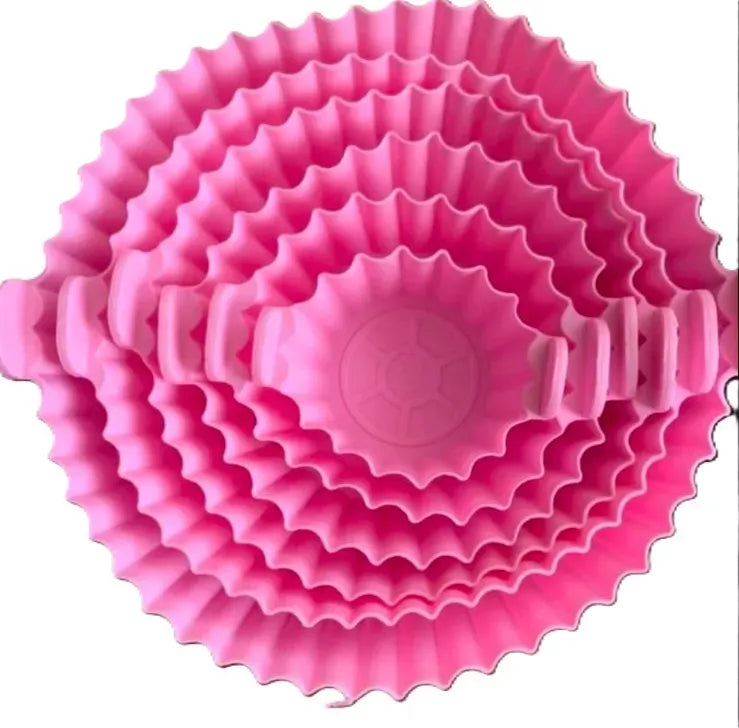 X6 Molde Redondo Silicona Para Air Fryer Moldes Freidora