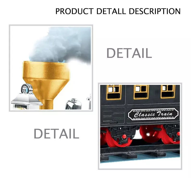 Tren Juguete Juguetes Tren Electrico Humo Para Navidad 8pcs