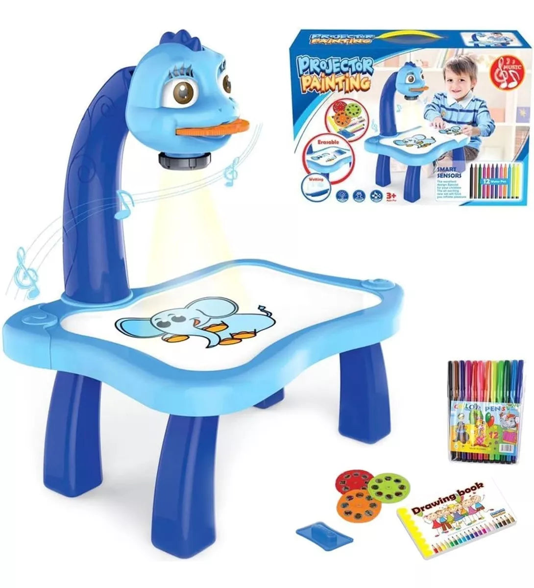 Mesa Magica Pizarra Led Proyector Para Pintar Dibujar Niños