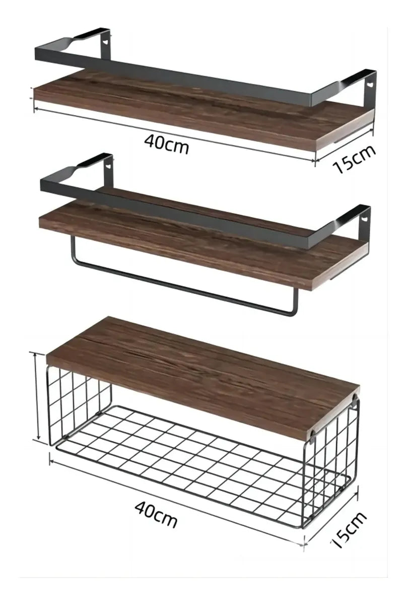 Repisas Flotantes Madera Estantes Organizador Multifuncional