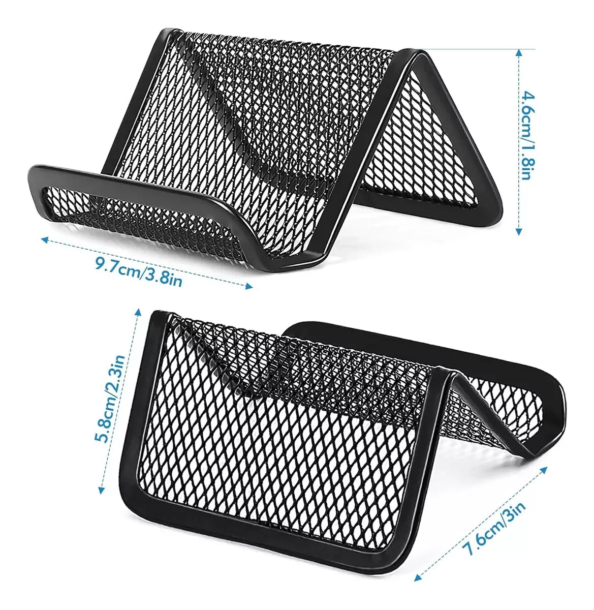 Soporte De Tarjetas Metalica Malla Para Escritorio Tarjetero
