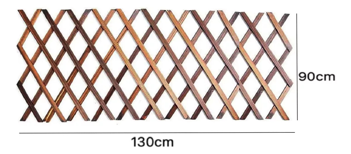 X1 Pared Valla De Pared De Malla De Madera Jardín 130x90cm