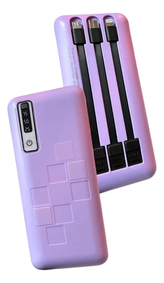 Power Bank 20000mah Cargador Portatil Usb-c - 3 Entradas