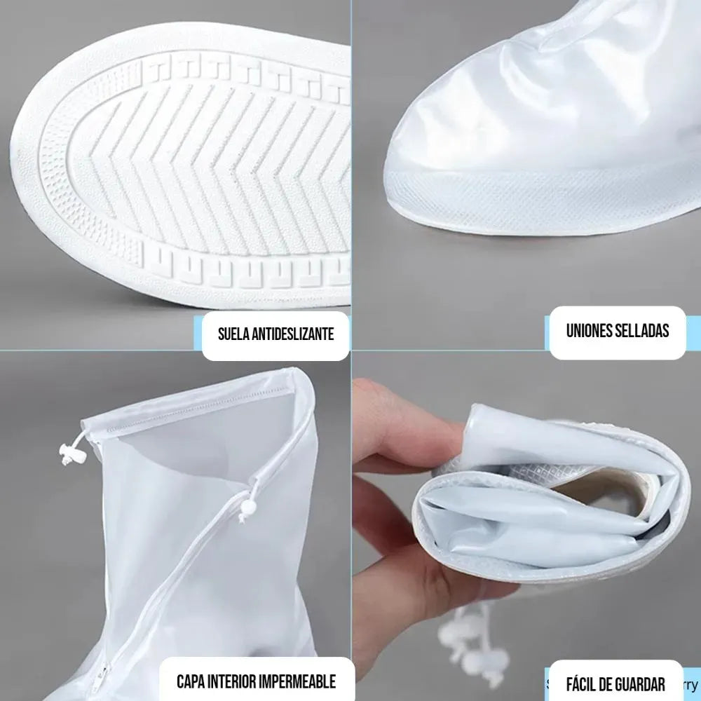 Par Cubre Zapatos Impermeable Para Lluvia Protector Zapatos L