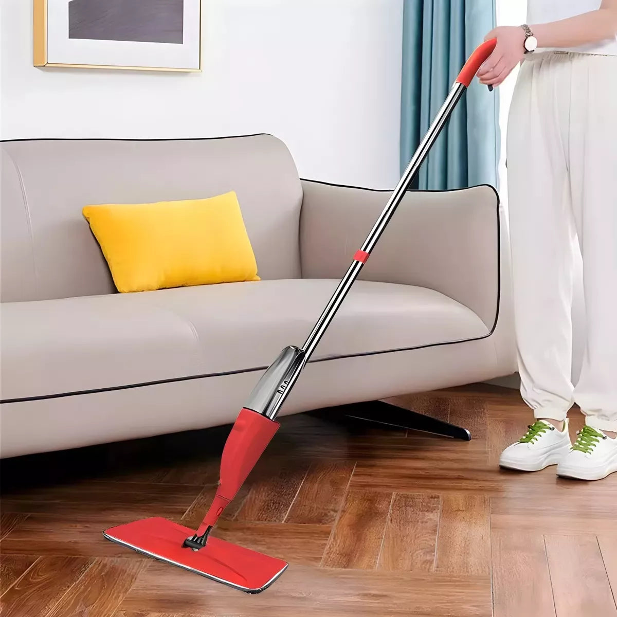 Mopa Spray Microfibra Mopa Trapeador Pisos Aseo Con Roceador