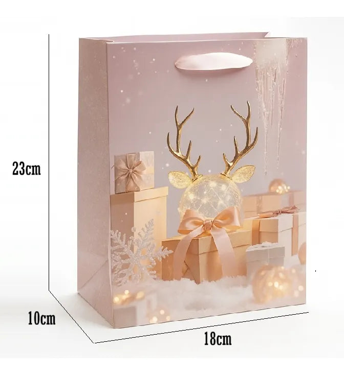 Bolsa De Regalo Navidad Bolsa Navideña 23x18x10cm Bolsa M