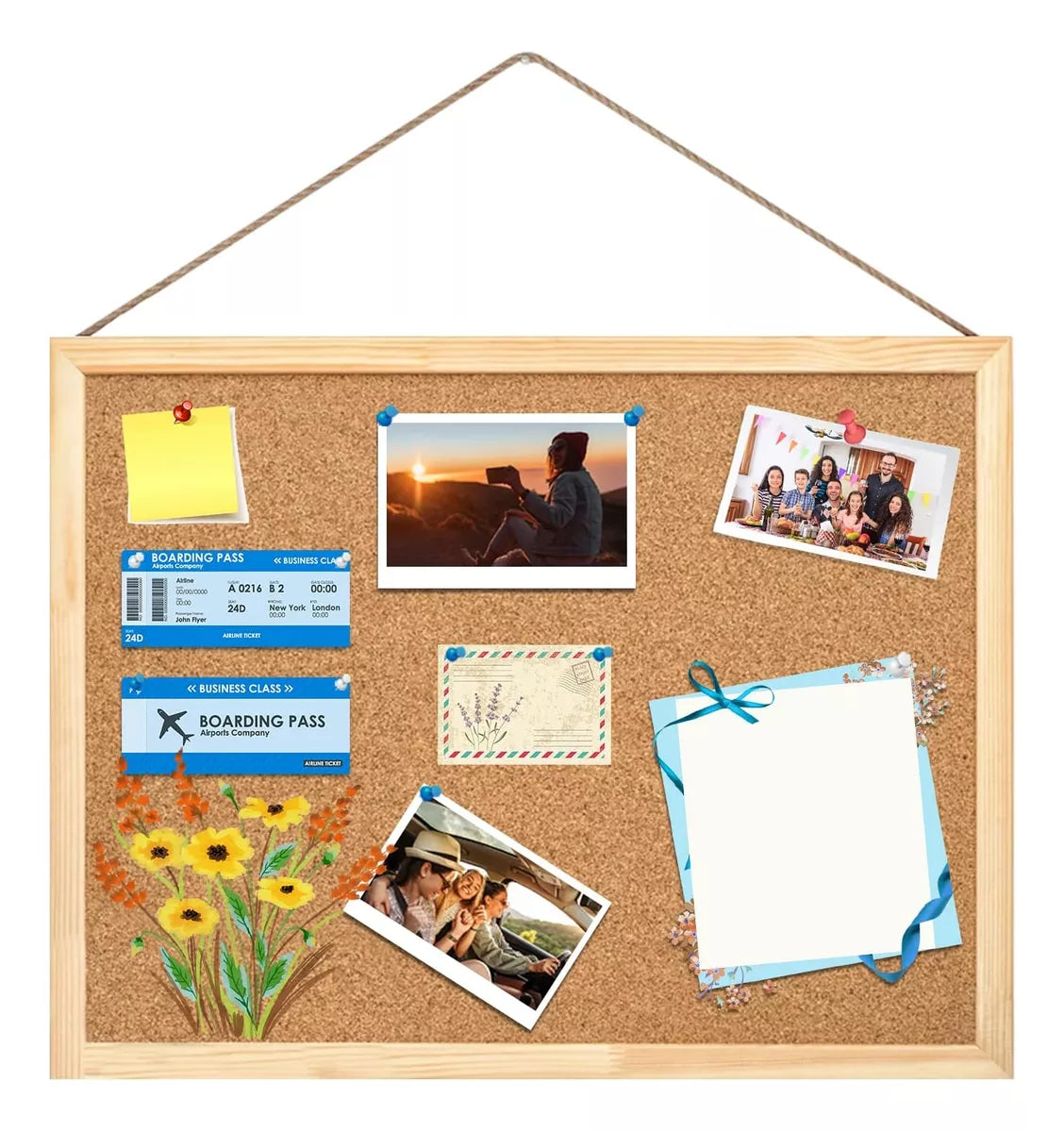 Pizarra Corcho Diario Mural Corcho Pizarra Corchos 40x30cm