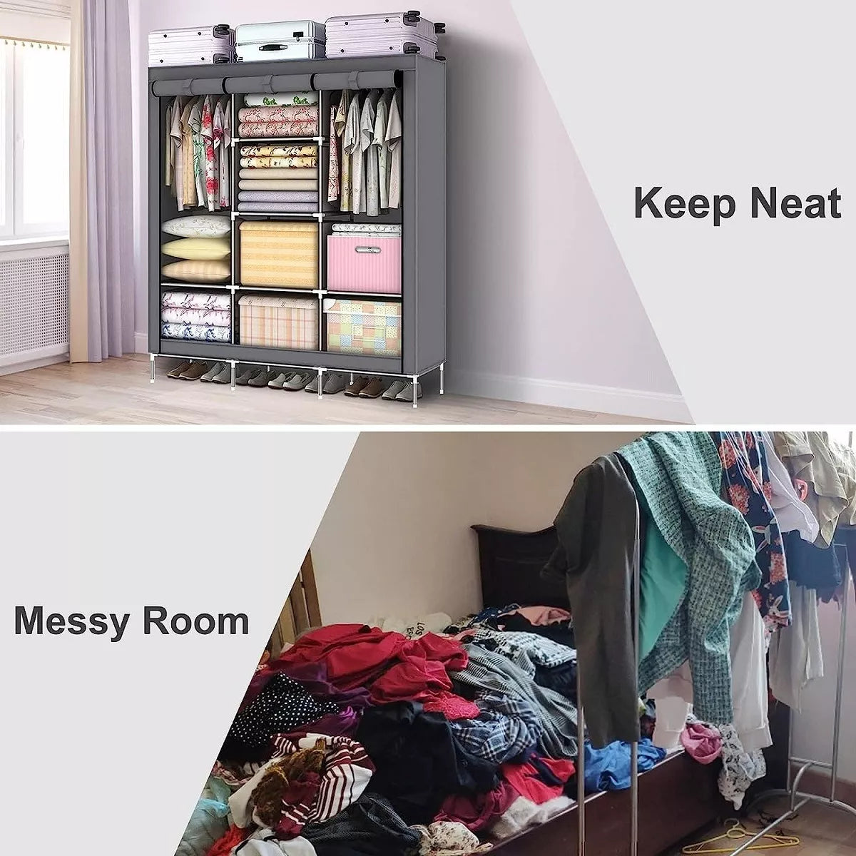 Organizador De Ropa Perchero Closet Organizador Armable Rack