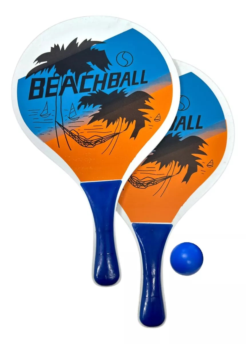Set Paletas De Playa Paletas Madera Paletas De Playa +pelota