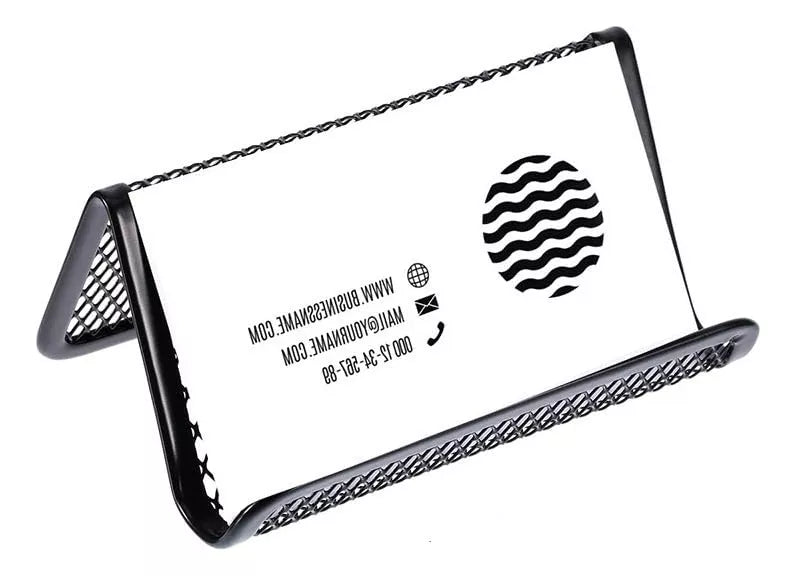Soporte De Tarjetas Metalica Malla Para Escritorio Tarjetero