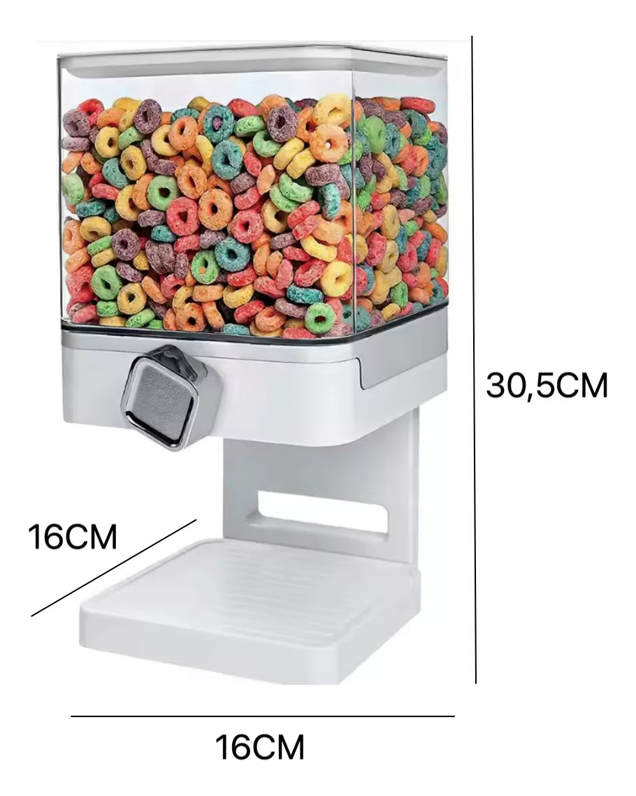 Dispensador De Cereal Cuadrado Contenedor Alimentos 3.7l