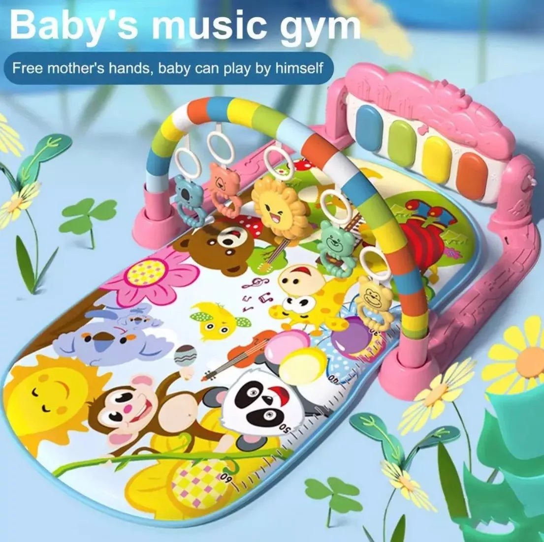 Gimnasio Para Bebé Con Accesorios Musical Alfombra Didactica