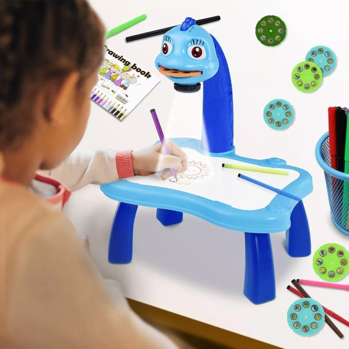 Mesa Magica Pizarra Led Proyector Para Pintar Dibujar Niños