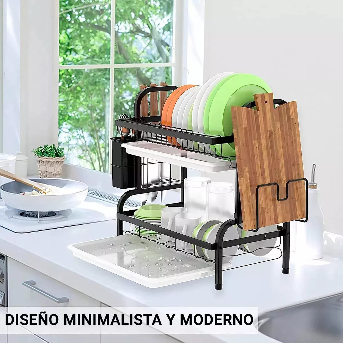 Escurridor De Loza Secaplatos Acero Inoxidable 2 Niveles