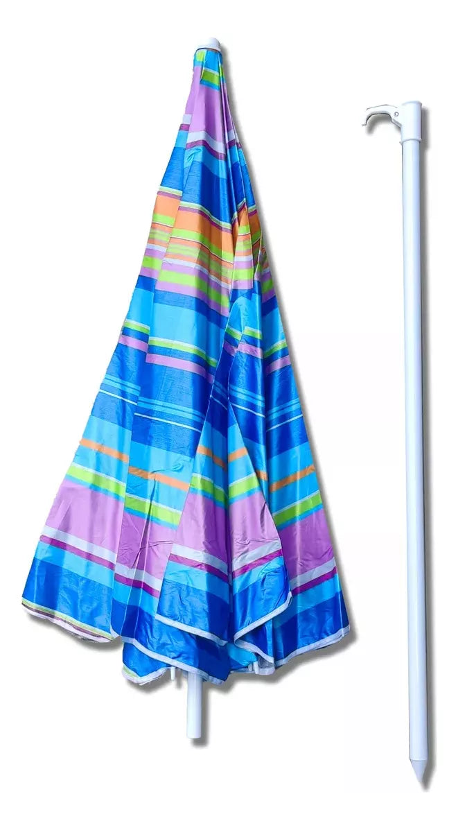 Sombrilla Playa Quita Sol Playa Multicolor Filtro Uv 140cm