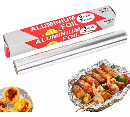 Papel Aluminio Cocina Alimentos Rollo Papel Aluminio 3mts