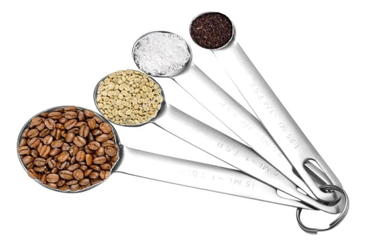 Set X4 Cucharas Medidoras Dosificadoras Resposteria Acero Inoxidable