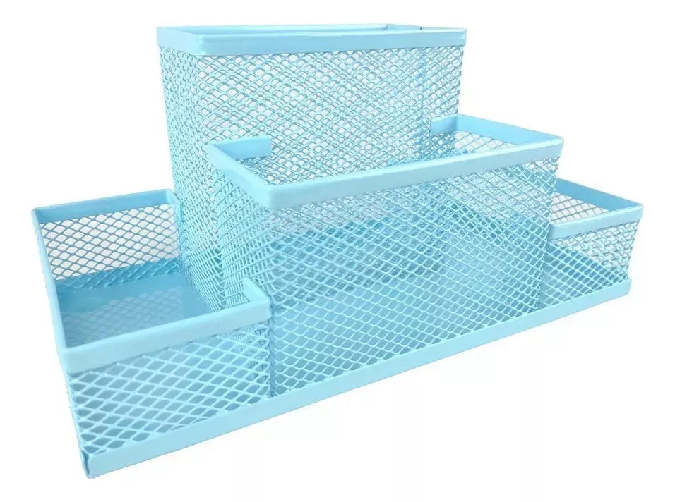 Porta Lapices Canasto Organizador Metal Multiuso Portalapiz
