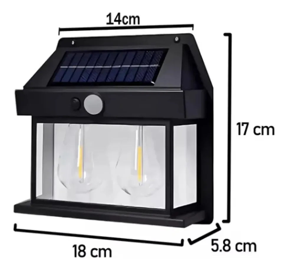 Faroles Solares Exteriores Focos Led Terraza Farol Doble