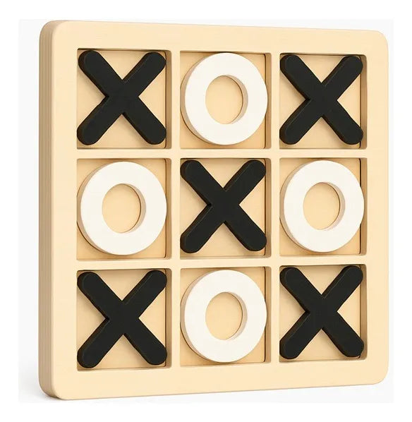 Juego De Mesa Triki Tric Tac Juego De Mesa Gato Madera 22.5cm