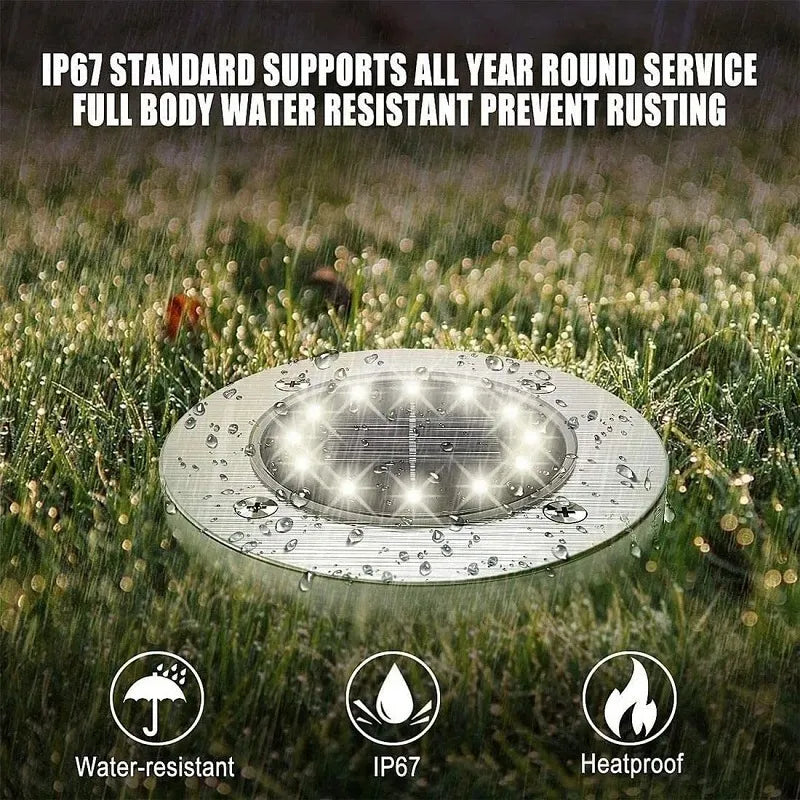 Focos Solar Lamparas De Pie Luces Led Exterior 8 Led X4focos