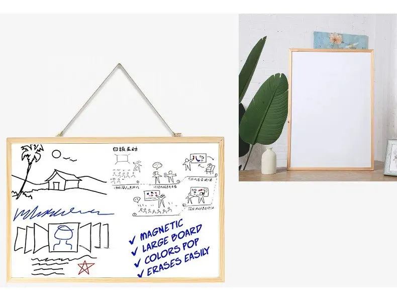 Pizarra Blanca Acrilica Pizarra Con Marco De Madera 60x40cm