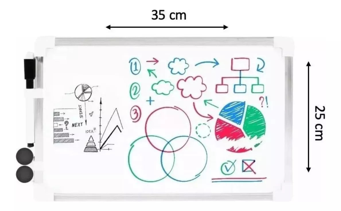 Pizarra Acrilica Pizarra Blanca Pizarra Aluminio 35x25cm