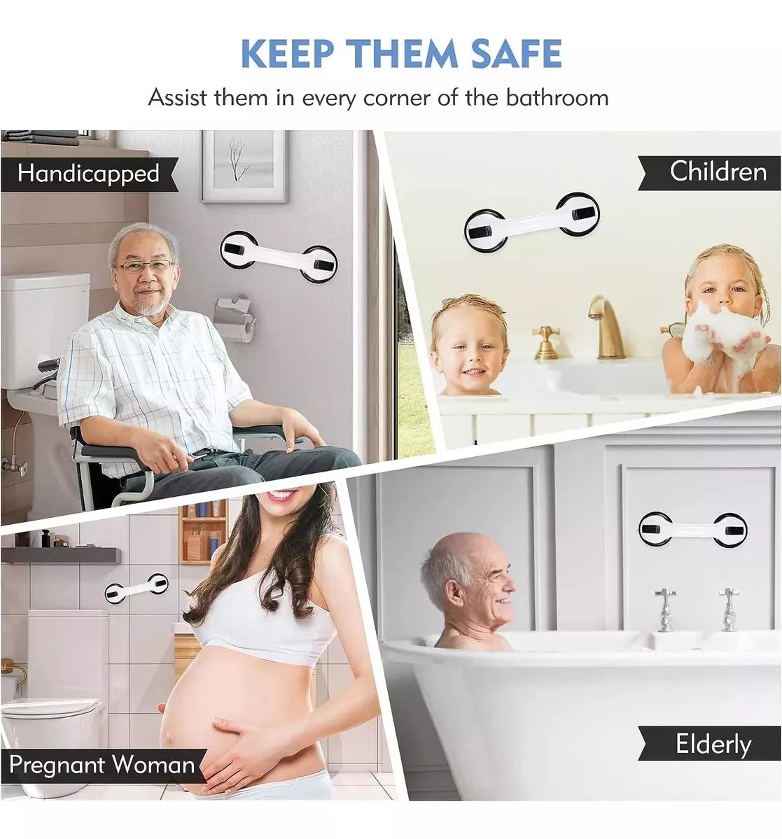 Agarradera Manilla Asa Soporte Seguridad Baño Ducha Mango