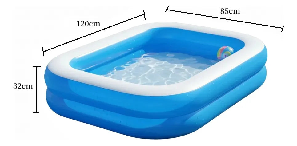 Piscina Inflable Plastico Piscina Para Niños 2anillos 120x85
