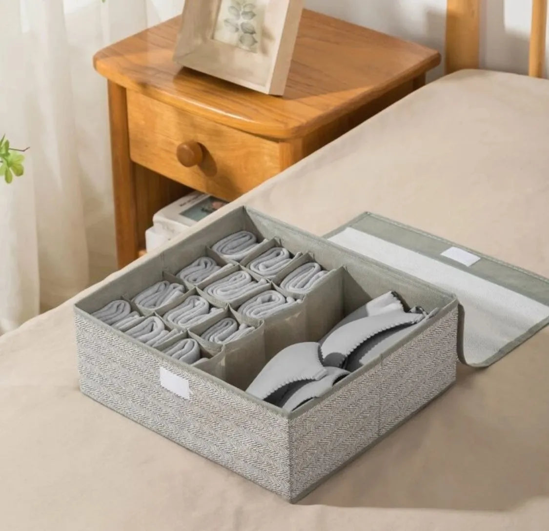 Caja Organizadora De Ropa Pegable Organizador Con Tapa 32x28