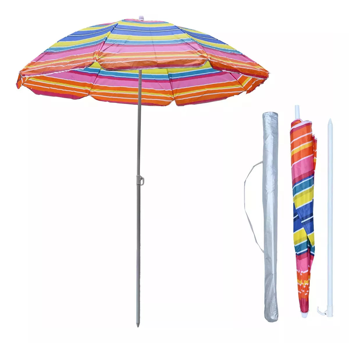 Sombrilla Playa Quita Sol Playa Multicolor Filtro Uv 140cm