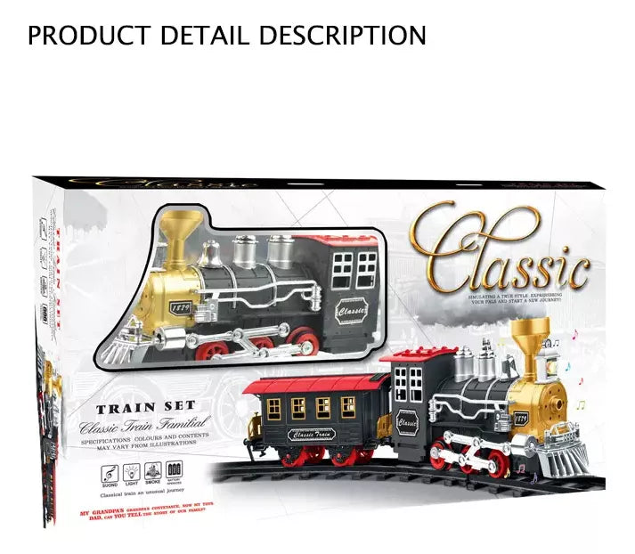 Tren Juguete Juguetes Tren Electrico Humo Para Navidad 8pcs