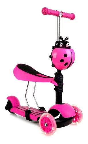 Scooter Monopatin 3 En 1 Scooter 3 Ruedas Niños Con Asiento