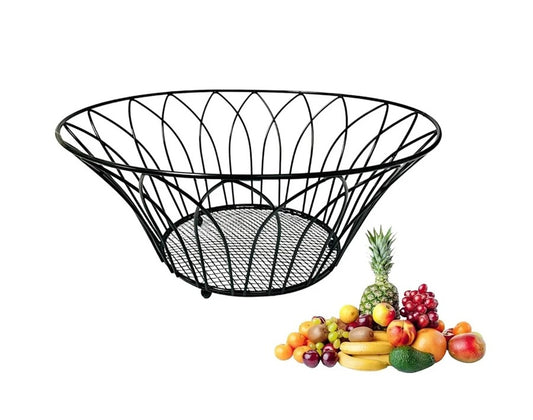 Frutero Metálico Redondo 28cm Frutero Centro De Mesa Cocina