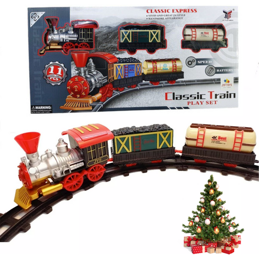 Tren Juguete Juguetes Tren Electrico Para Navidad Tren 11pcs Clasico