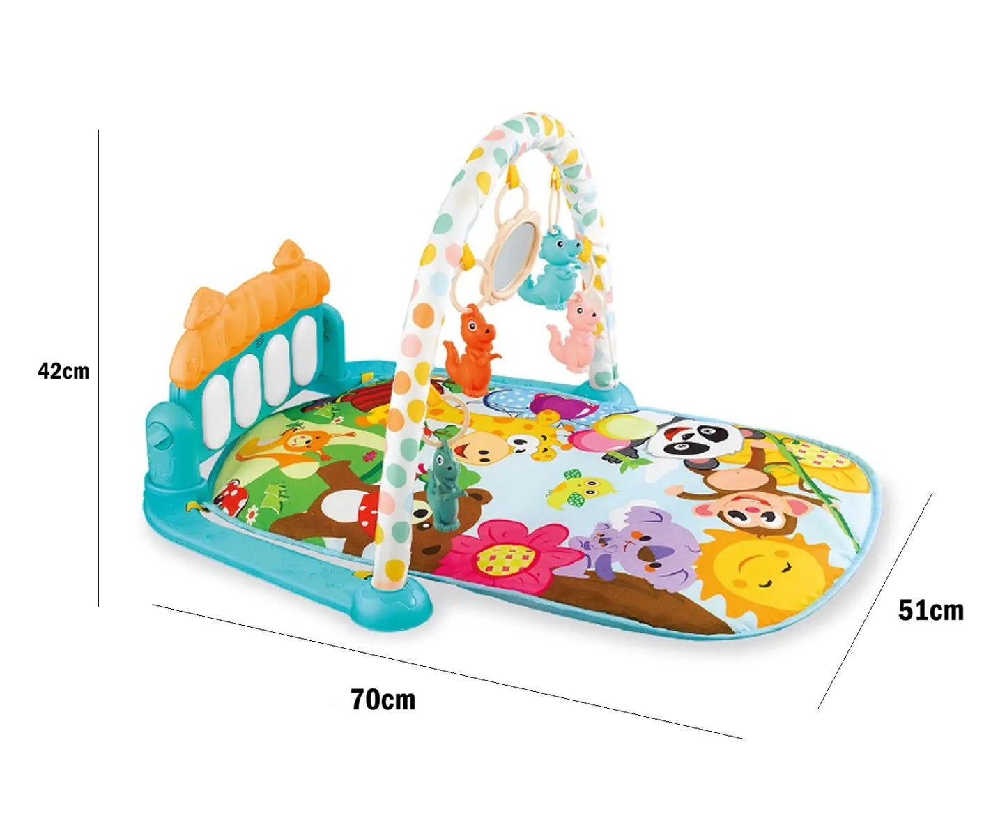 Alfombra Didactica Gimnasio Para Bebé Con Accesorios Musical