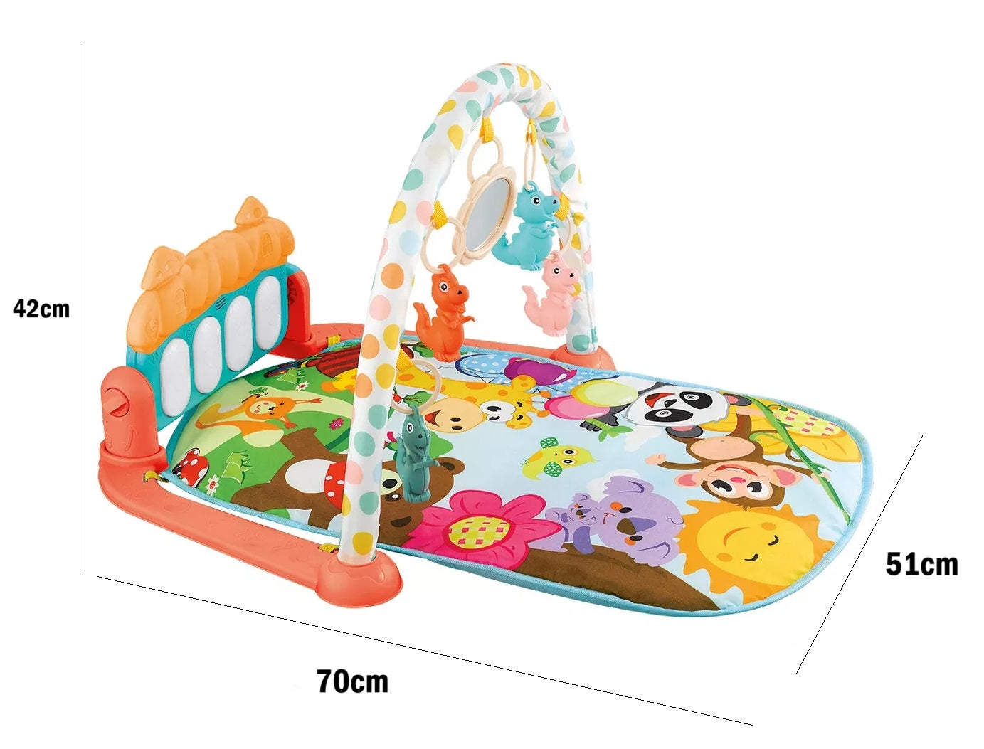 Alfombra Didactica Gimnasio Para Bebé Con Accesorios Musical