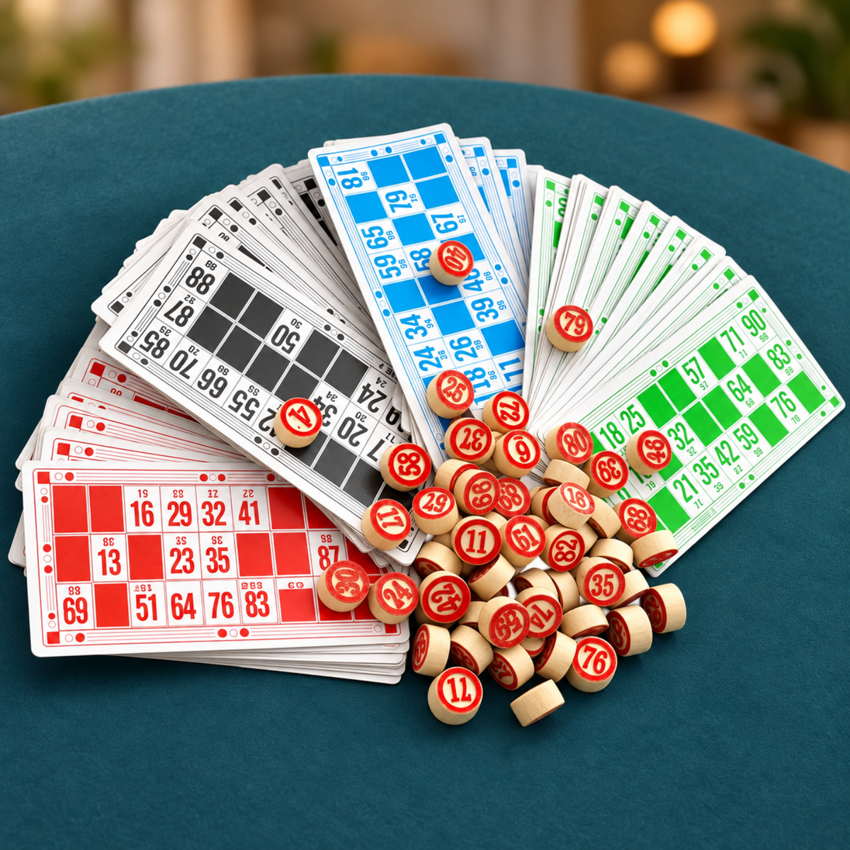 Bingo Clasico De Madera Loto Bolsa Juego De Loteria Numeros