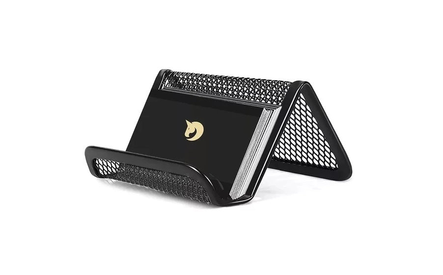 Soporte De Tarjetas Metalica Malla Para Escritorio Tarjetero