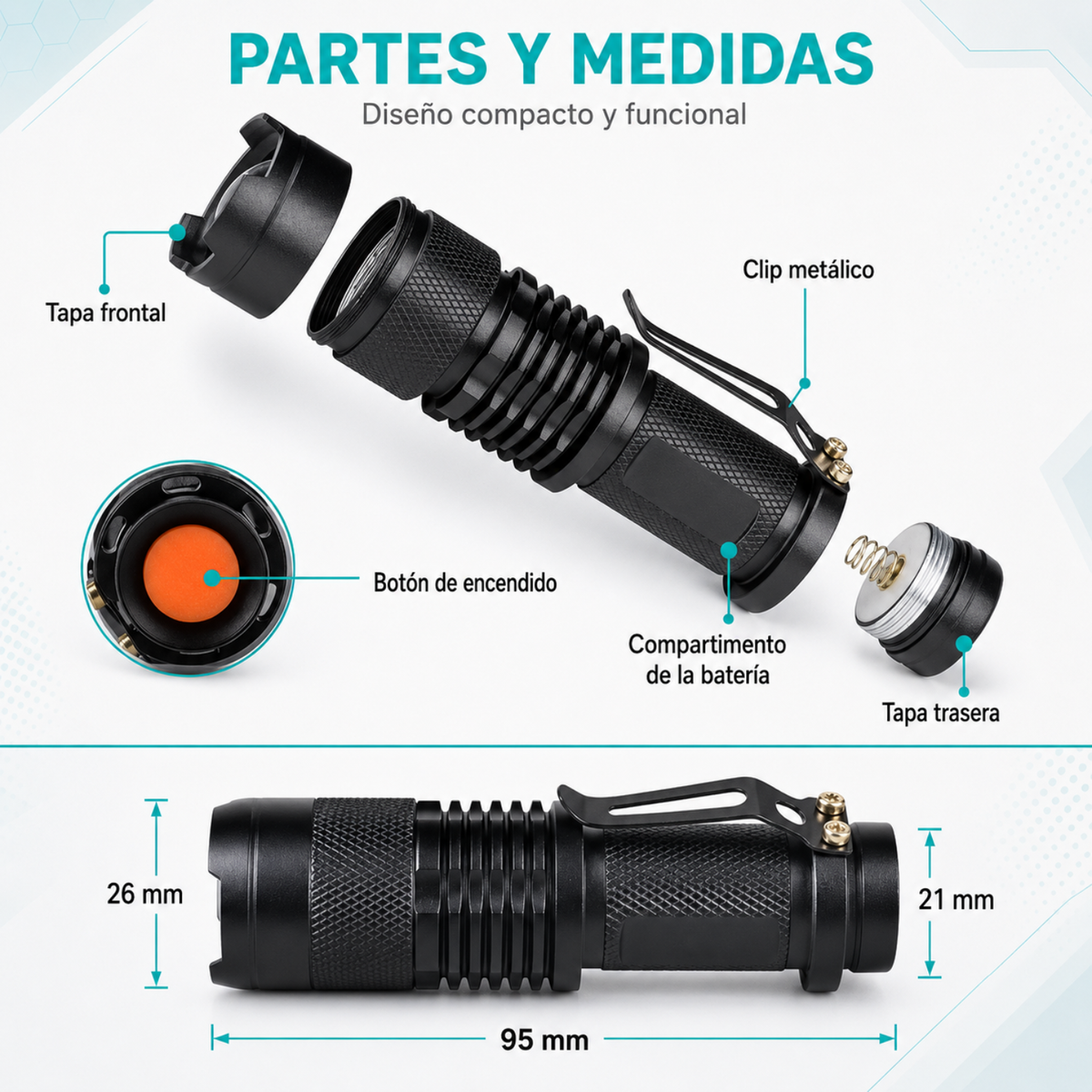 Linterna Uv Linterna Luz Ultravioleta Linternas Recargables