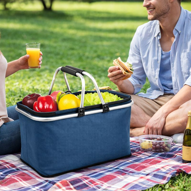 Bolso Termico Cooler Canasta Picnic Plegable Portatil