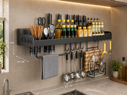 Organizador Soporte Colgador Utensilios Cocina Condimentos