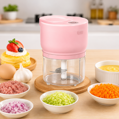 Procesador Multifuncional Alimentos Picadora Recargable 500ml