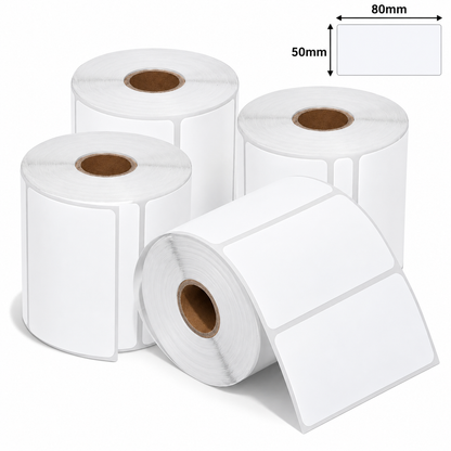 Etiquetas Térmicas Autoadhesivas 80x50mm Rollo 500 Unidades