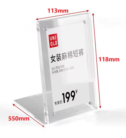 Porta Folleto Menu Flayer Fotos Soporte Iman Acrilico 18x13cm