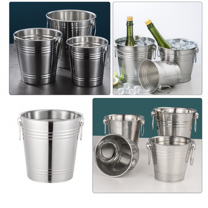 Hielera Cubetera De Acero Para Botella Latas Hielo Bar 13,5cm